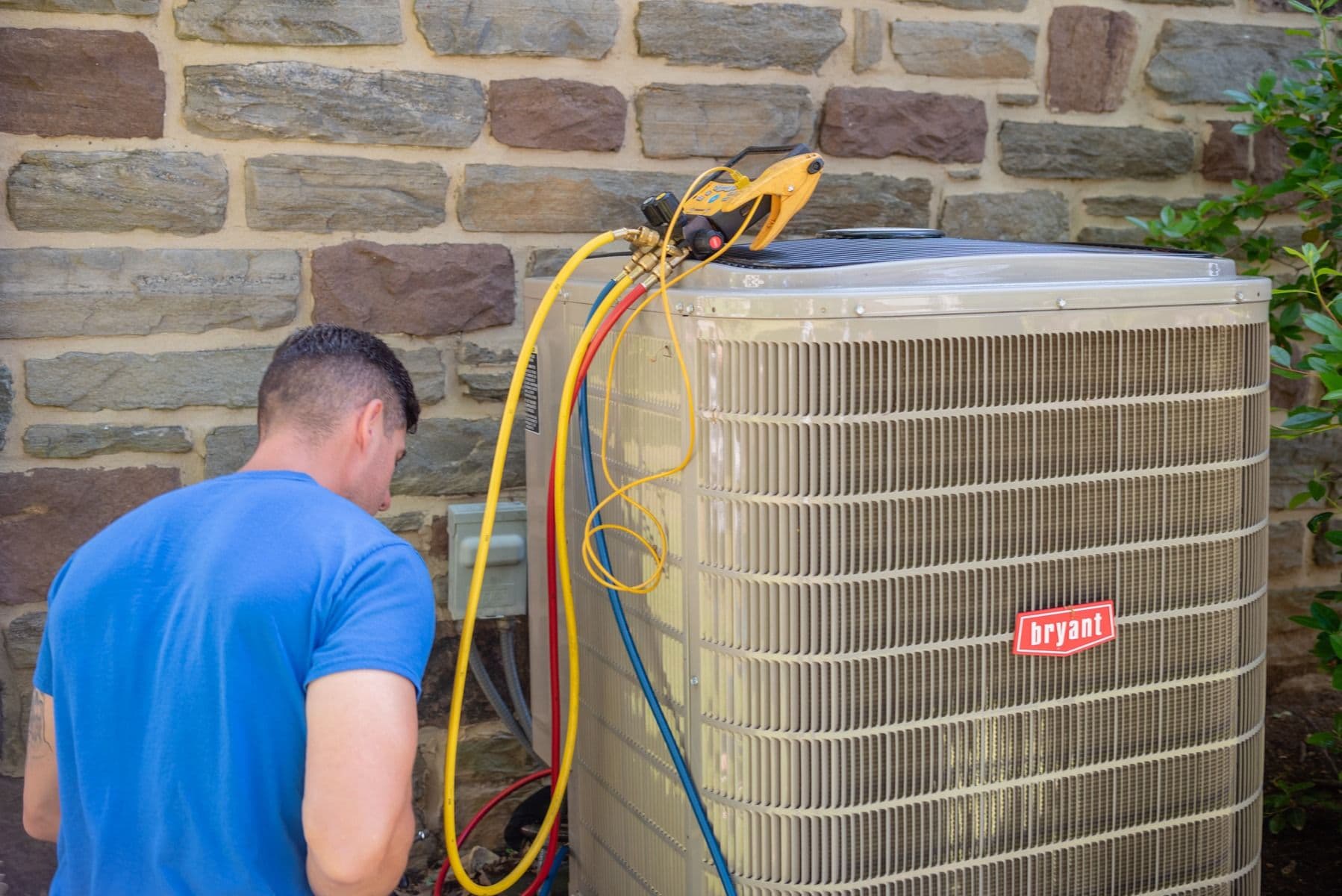 Luke-Inspecting-An-A_C-Unit-Philadelphia-Gas-Electric-HVAC